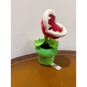 Little Buddy Piranha Plant Plush Kids 9 Inch Green Red Excellent Mario Toy